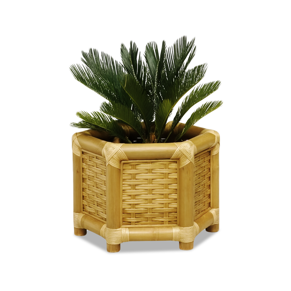 Bamboo Vas/Planter - Gambar 2